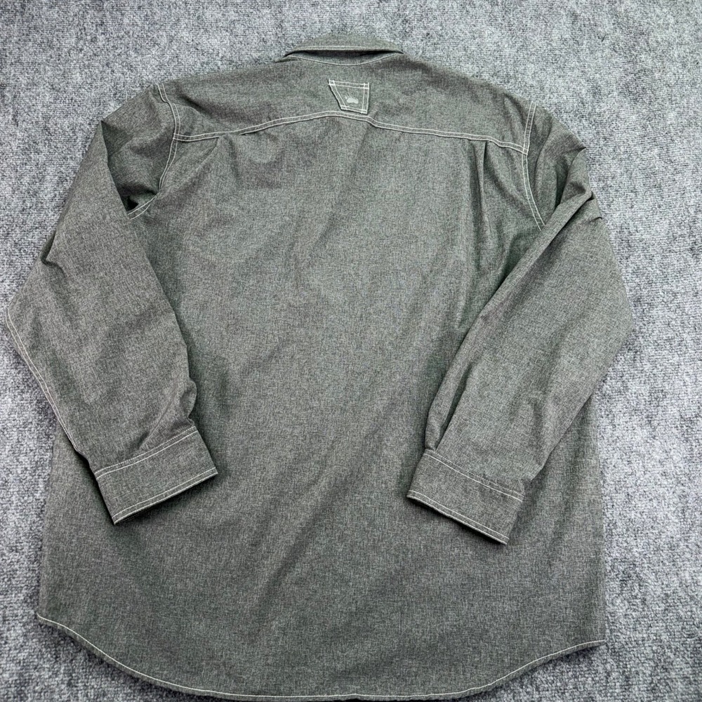 Alaskan Hardgear Duluth Trading Shirt Men XL Grey Bush Pilot Button Down Stretch - Picture 11 of 12